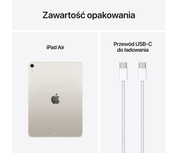 Apple iPad Air 11" M3 256GB 5G Księżycowa Poświata - 1321913 - zdjęcie 10